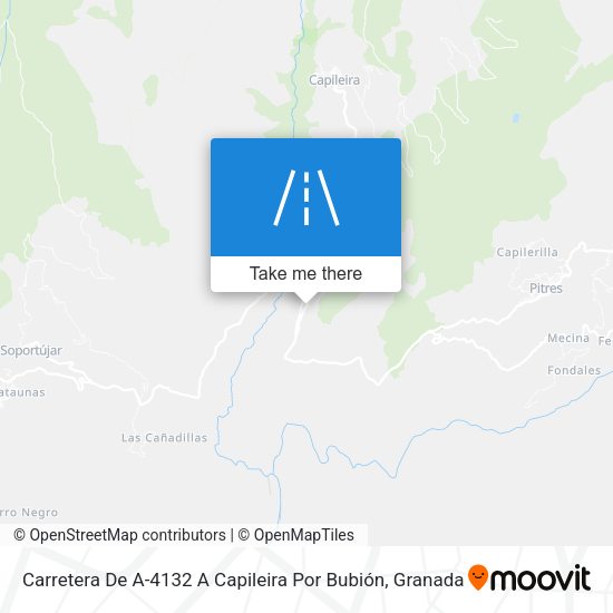 Carretera De A-4132 A Capileira Por Bubión map