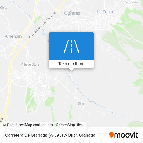 Carretera De Granada (A-395) A Dílar map