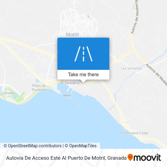 Autovía De Acceso Este Al Puerto De Motril map