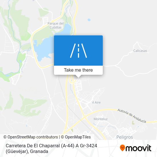 Carretera De El Chaparral (A-44) A Gr-3424 (Güevéjar) map