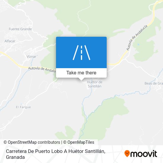 Carretera De Puerto Lobo A Huétor Santillán map