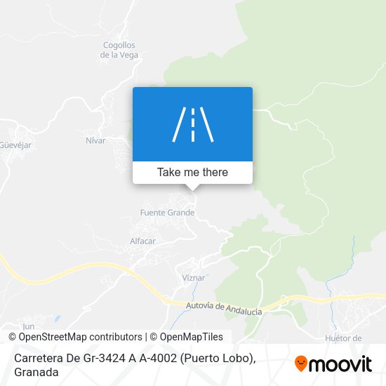 Carretera De Gr-3424 A A-4002 (Puerto Lobo) map