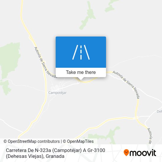 Carretera De N-323a (Campotéjar) A Gr-3100 (Dehesas Viejas) map