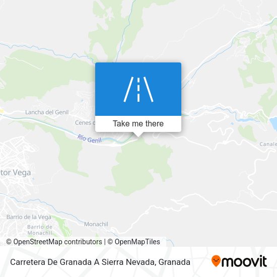 Carretera De Granada A Sierra Nevada map