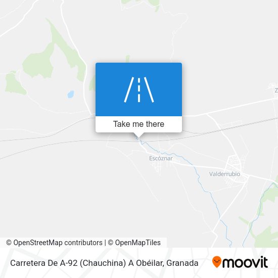 Carretera De A-92 (Chauchina) A Obéilar map