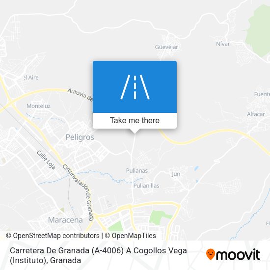 Carretera De Granada (A-4006) A Cogollos Vega (Instituto) map