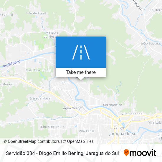Servidão 334 - Diogo Emilio Bening map