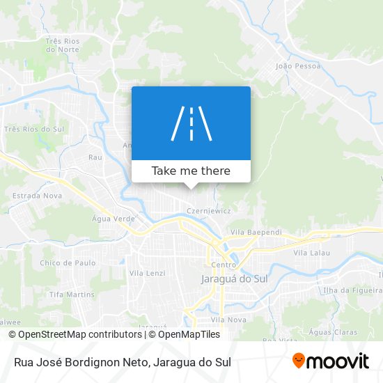 Mapa Rua José Bordignon Neto