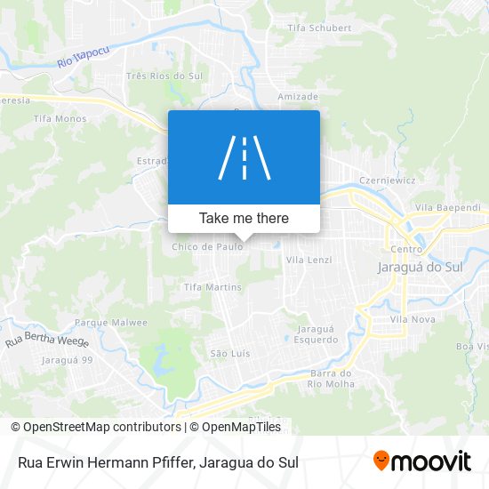 Mapa Rua Erwin Hermann Pfiffer