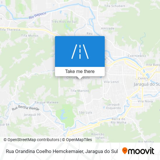 Mapa Rua Orandina Coelho Hemckemaier