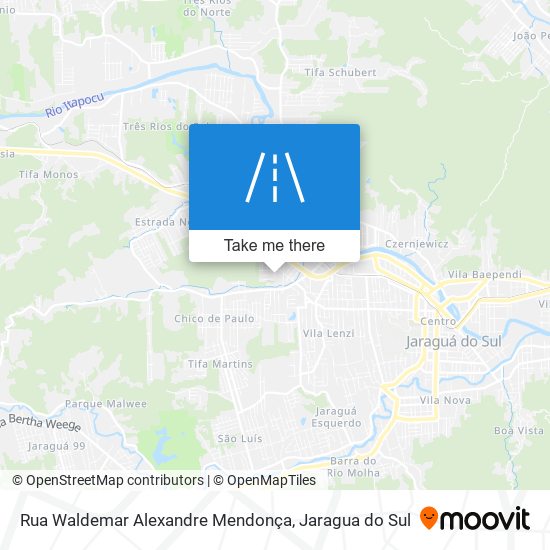 Mapa Rua Waldemar Alexandre Mendonça