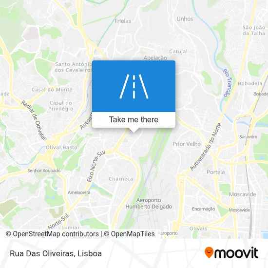 Rua Das Oliveiras map