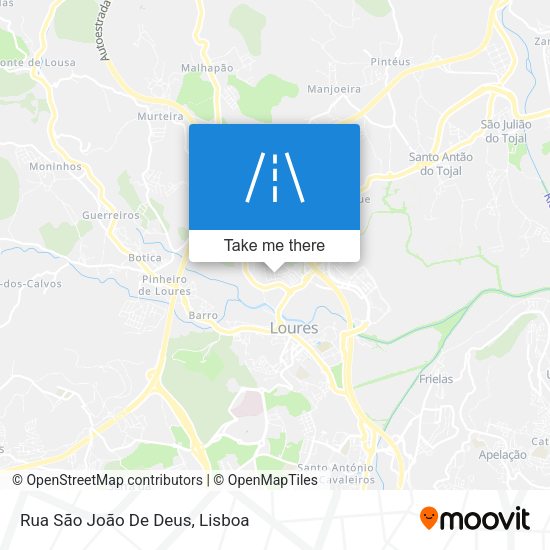 Rua São João De Deus map