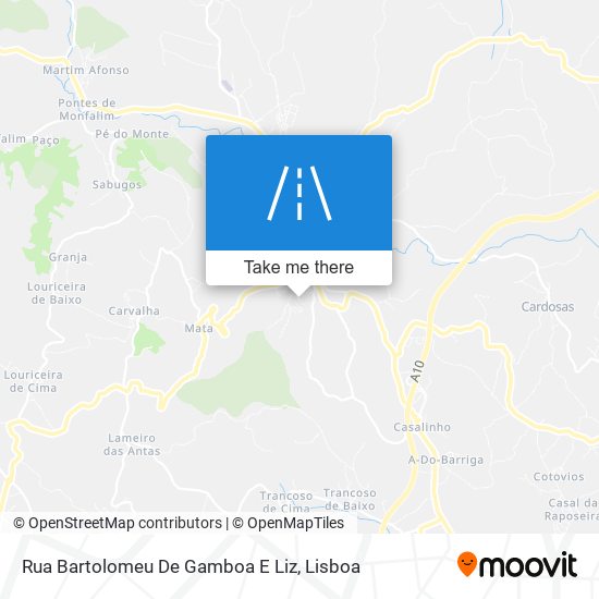 Rua Bartolomeu De Gamboa E Liz map