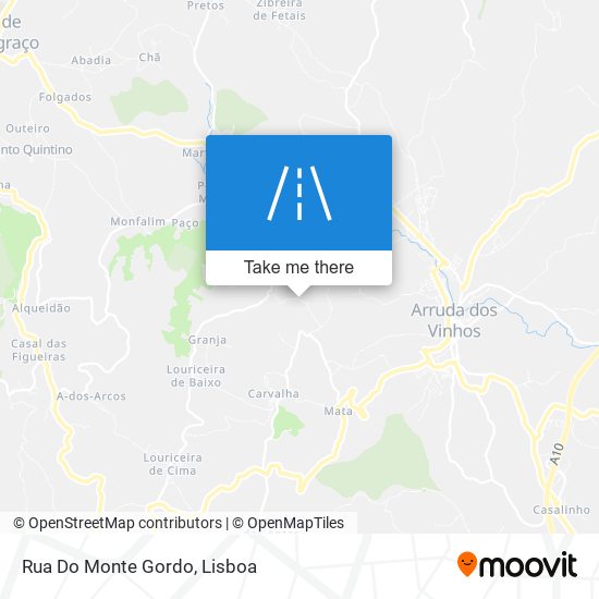 Rua Do Monte Gordo map