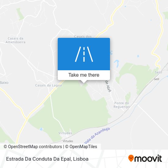 Estrada Da Conduta Da Epal mapa