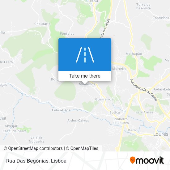 Rua Das Begónias mapa
