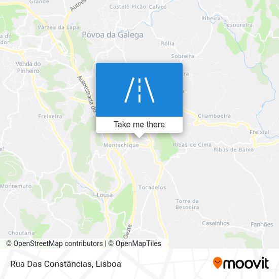 Rua Das Constâncias map