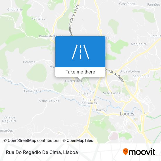 Rua Do Regadio De Cima map