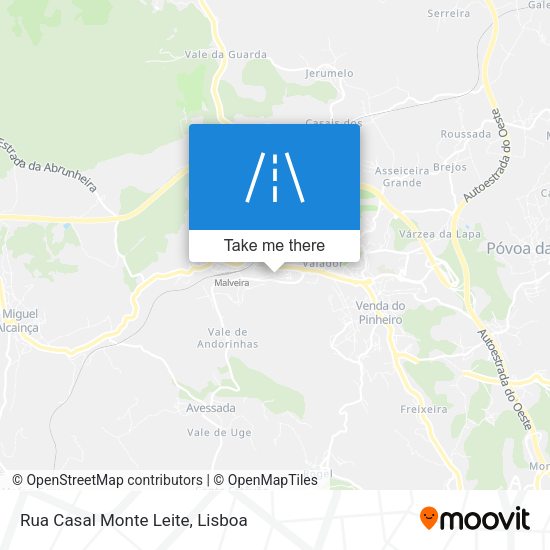 Rua Casal Monte Leite mapa