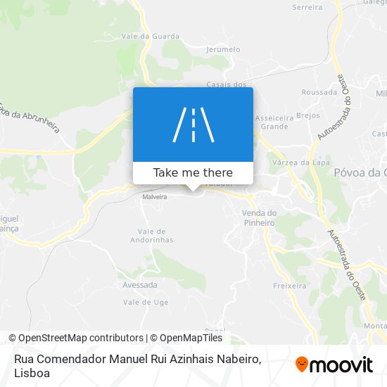 Rua Comendador Manuel Rui Azinhais Nabeiro mapa