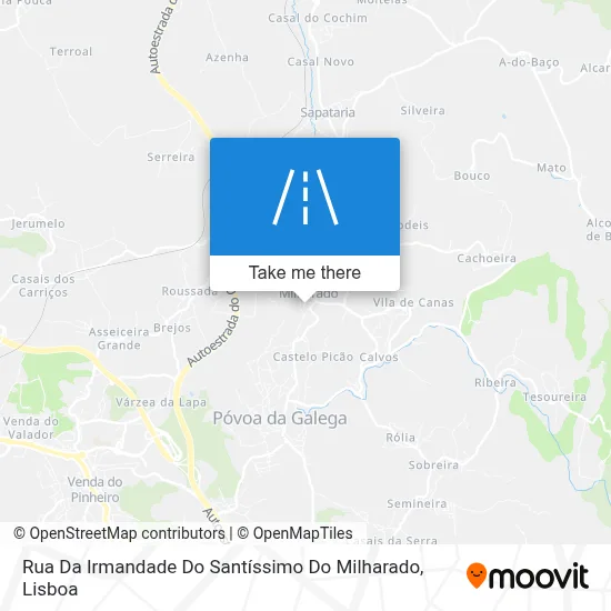 Rua Da Irmandade Do Santíssimo Do Milharado map