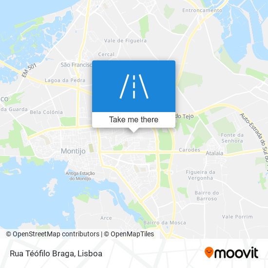 Rua Téófilo Braga mapa