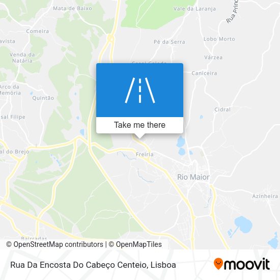 Rua Da Encosta Do Cabeço Centeio map