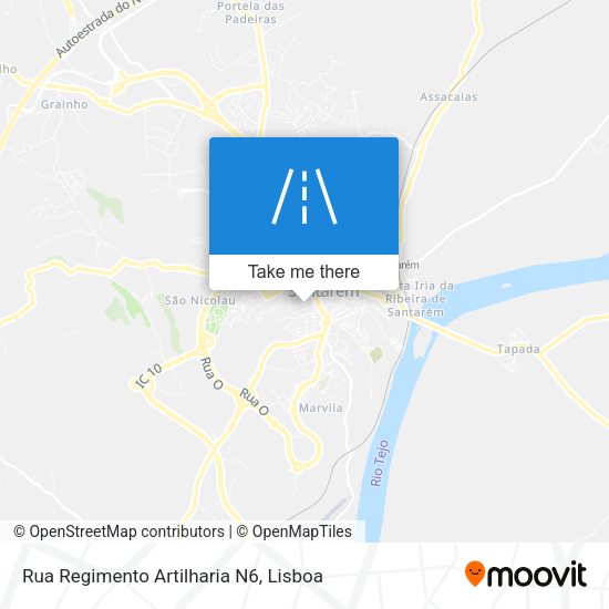 Rua Regimento Artilharia N6 mapa