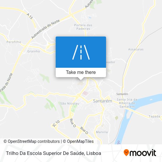 Trilho Da Escola Superior De Saúde map