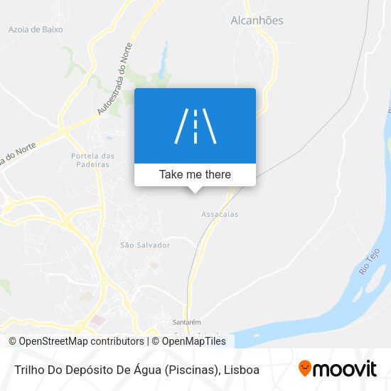 Trilho Do Depósito De Água (Piscinas) mapa