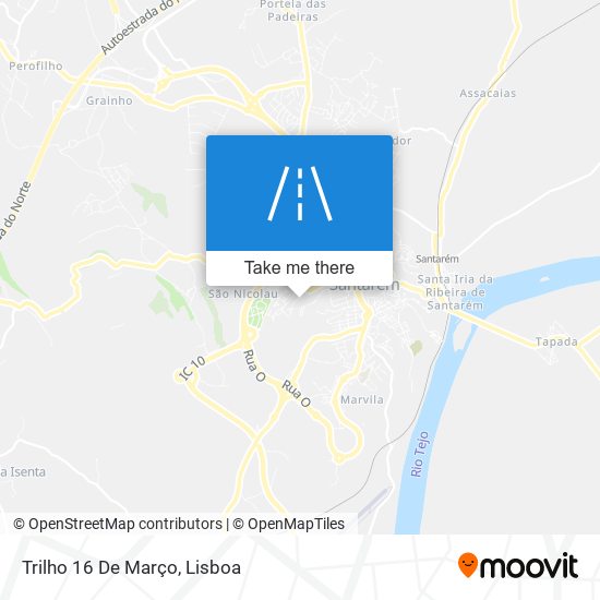 Trilho 16 De Março mapa