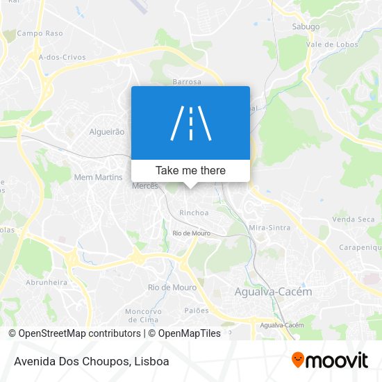 Avenida Dos Choupos mapa