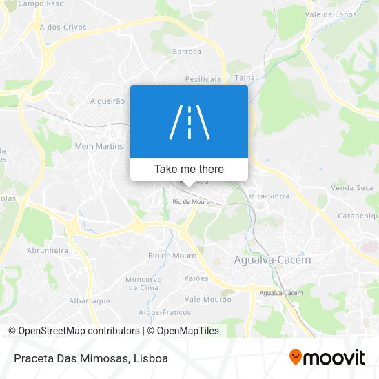 Praceta Das Mimosas mapa