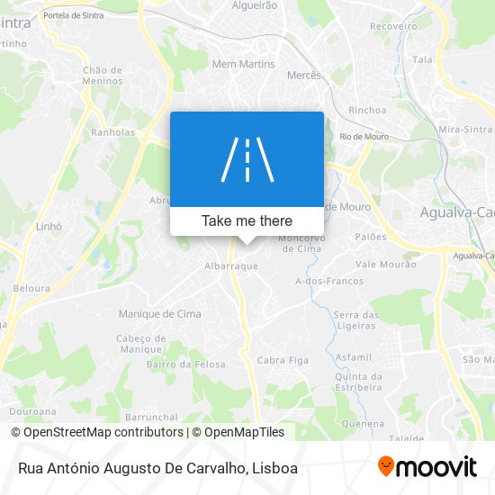 Rua António Augusto De Carvalho mapa