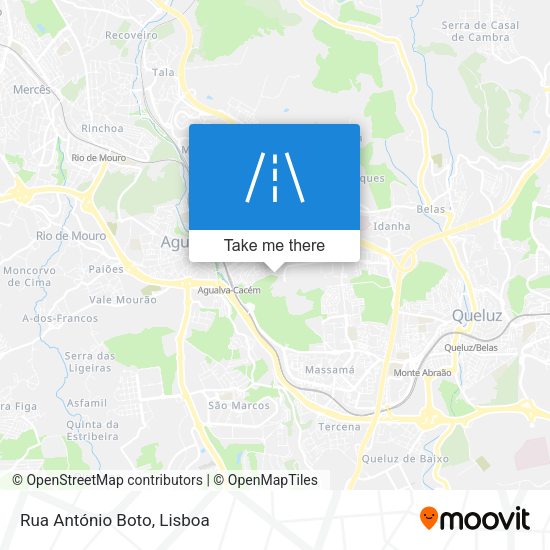 Rua António Boto mapa
