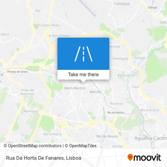 Rua Da Horta De Fanares map