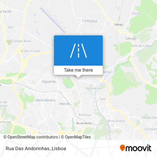 Rua Das Andorinhas mapa