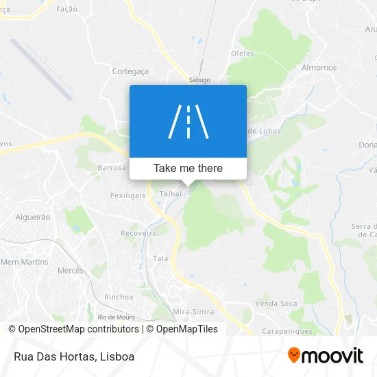 Rua Das Hortas map