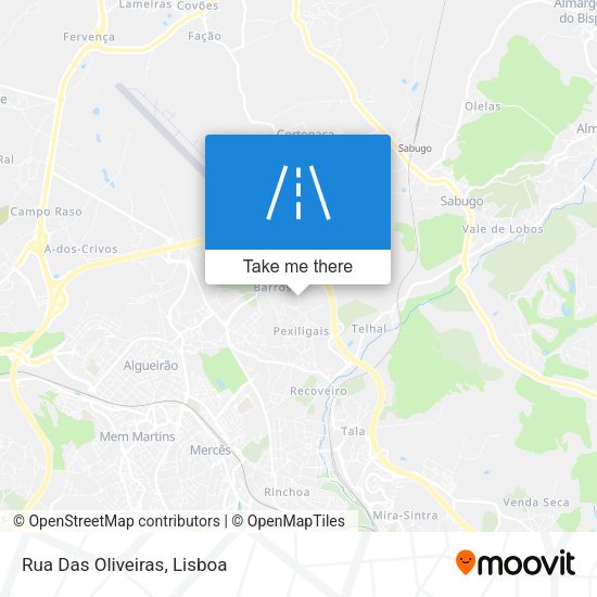 Rua Das Oliveiras mapa
