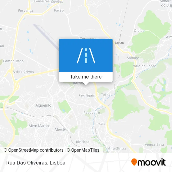 Rua Das Oliveiras map