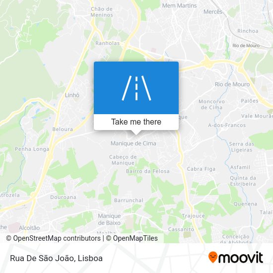 Rua De São João map