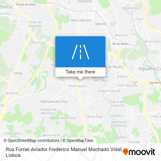 Rua Furriel Aviador Frederico Manuel Machado Vidal mapa