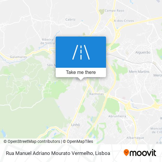 Rua Manuel Adriano Mourato Vermelho mapa