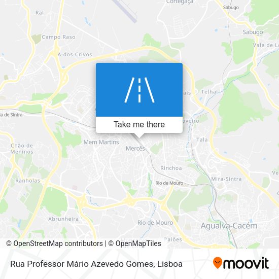 Rua Professor Mário Azevedo Gomes mapa