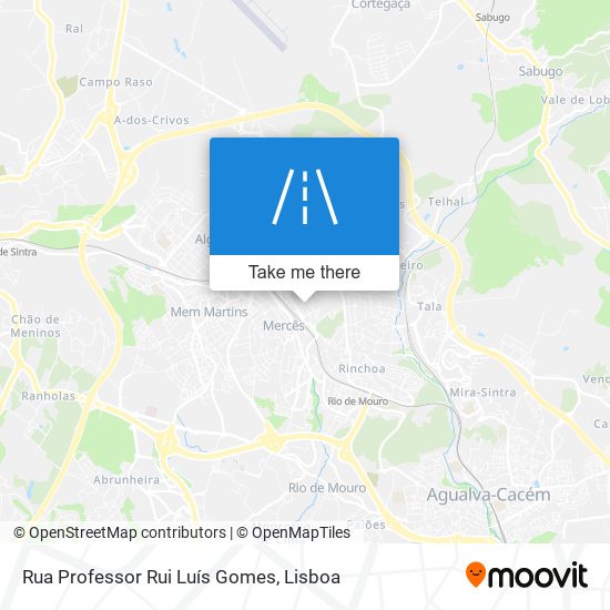 Rua Professor Rui Luís Gomes mapa