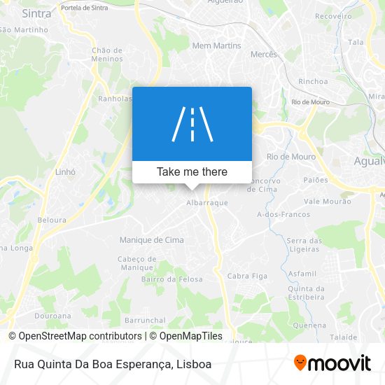 Rua Quinta Da Boa Esperança mapa