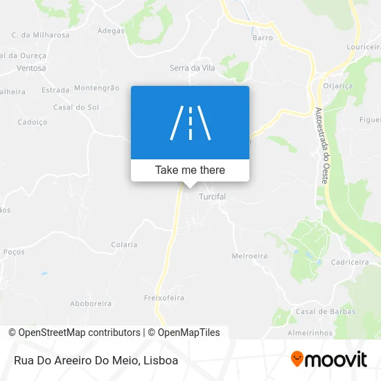 Rua Do Areeiro Do Meio map