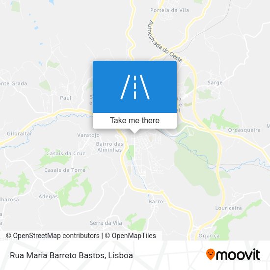 Rua Maria Barreto Bastos mapa