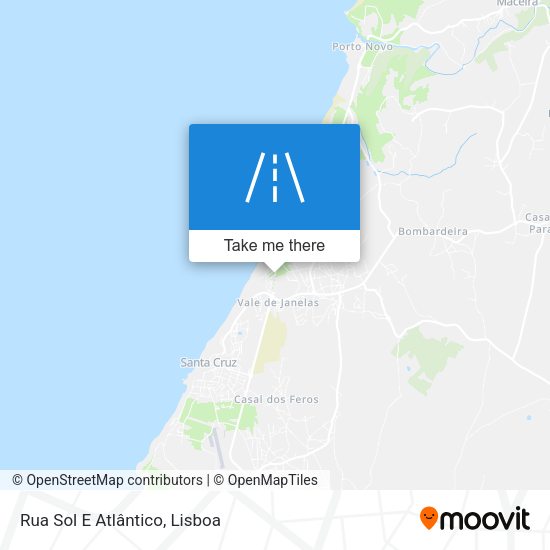 Rua Sol E Atlântico mapa